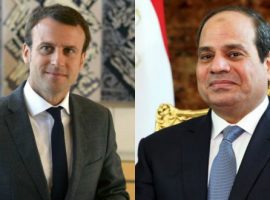 السيسي وماكرون يتباحثان هاتفيا بشأن المؤتمر الدولى حول ليبيا المزمع عقده فى باريس
